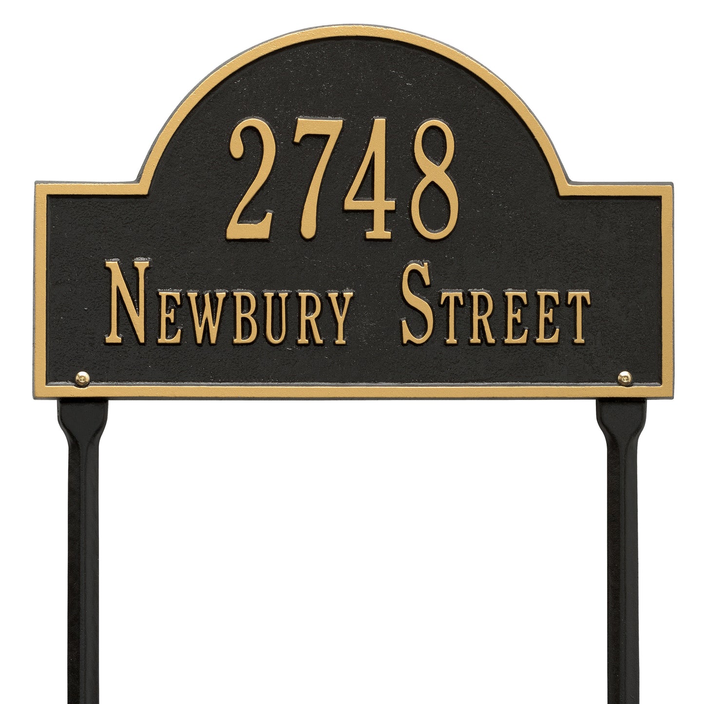 Whitehall Products Arch Marker Standard Lawn Plaque Two Line Green/gold