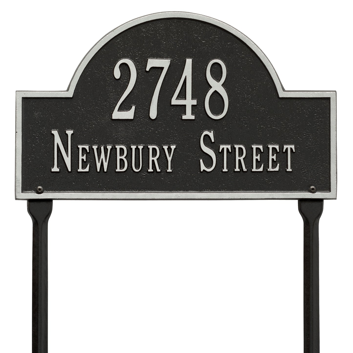 Whitehall Products Arch Marker Standard Lawn Plaque Two Line Black/white
