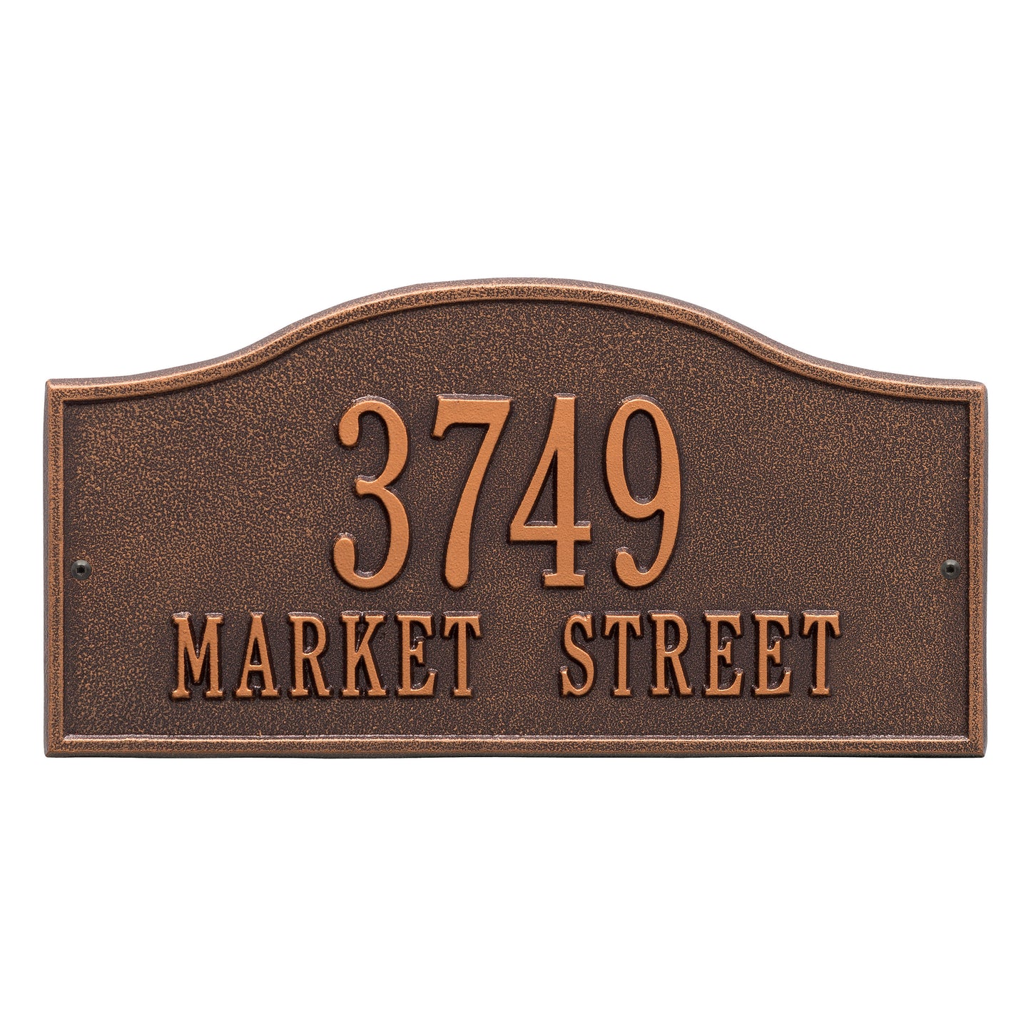 Whitehall Products Rolling Hills Standard Wall Plaque Two Line Bronze/gold