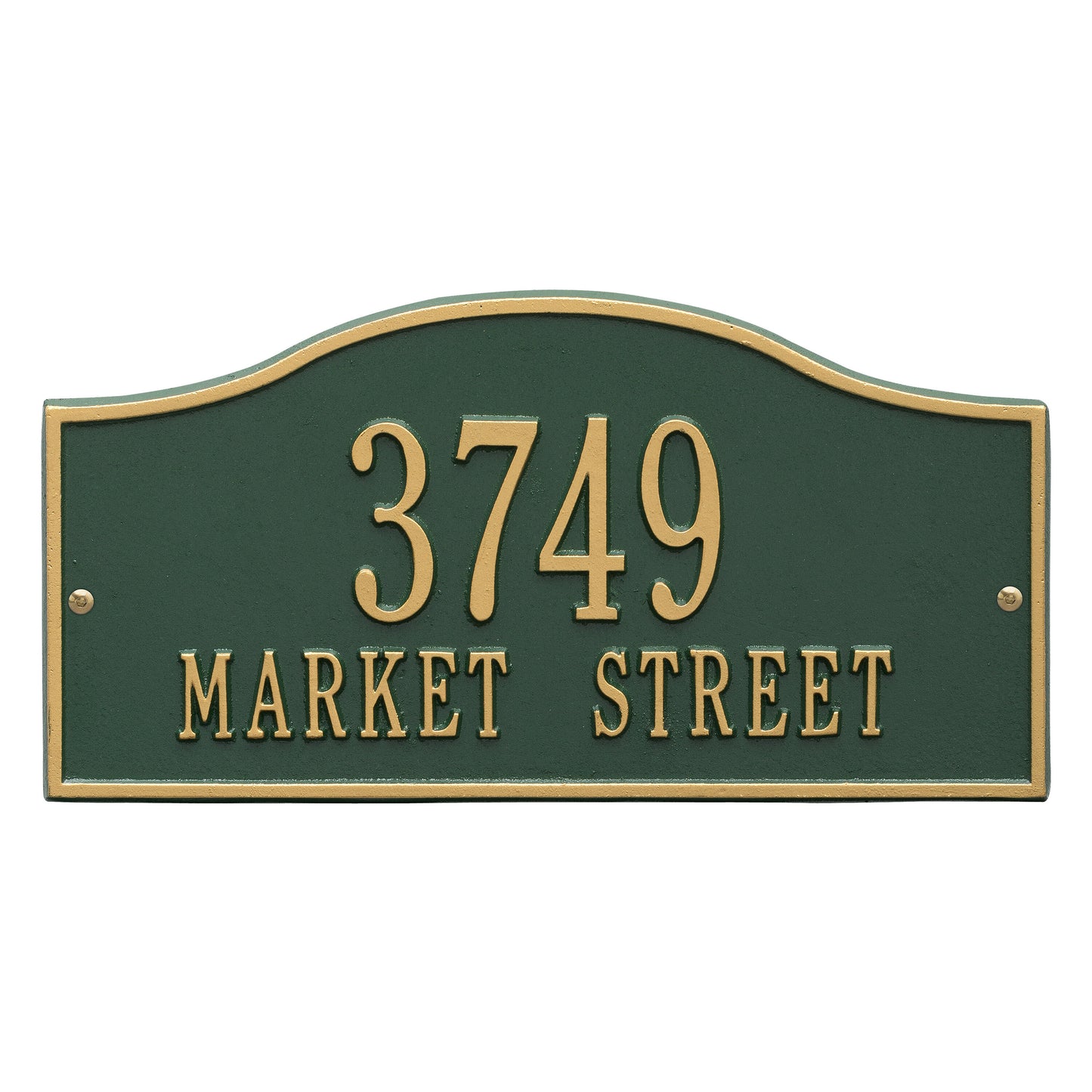 Whitehall Products Rolling Hills Standard Wall Plaque Two Line Red/gold