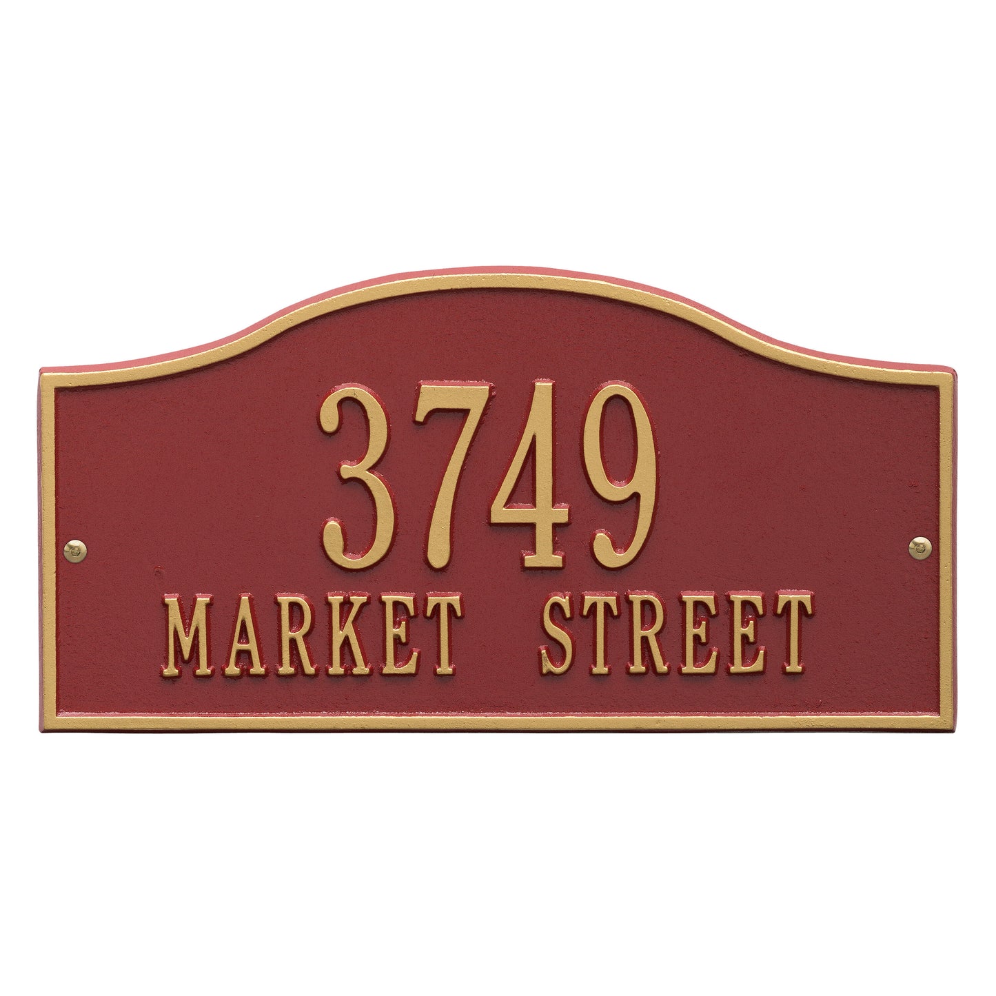 Whitehall Products Rolling Hills Standard Wall Plaque Two Line White/gold