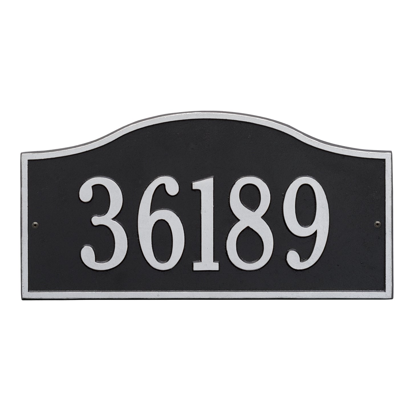 Whitehall Products Rolling Hills Grand Wall Plaque One Line Black/white