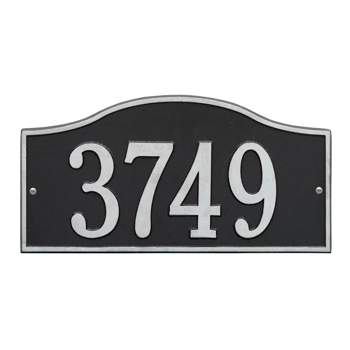 Whitehall Products Rolling Hills Standard Wall Plaque One Line Black/white