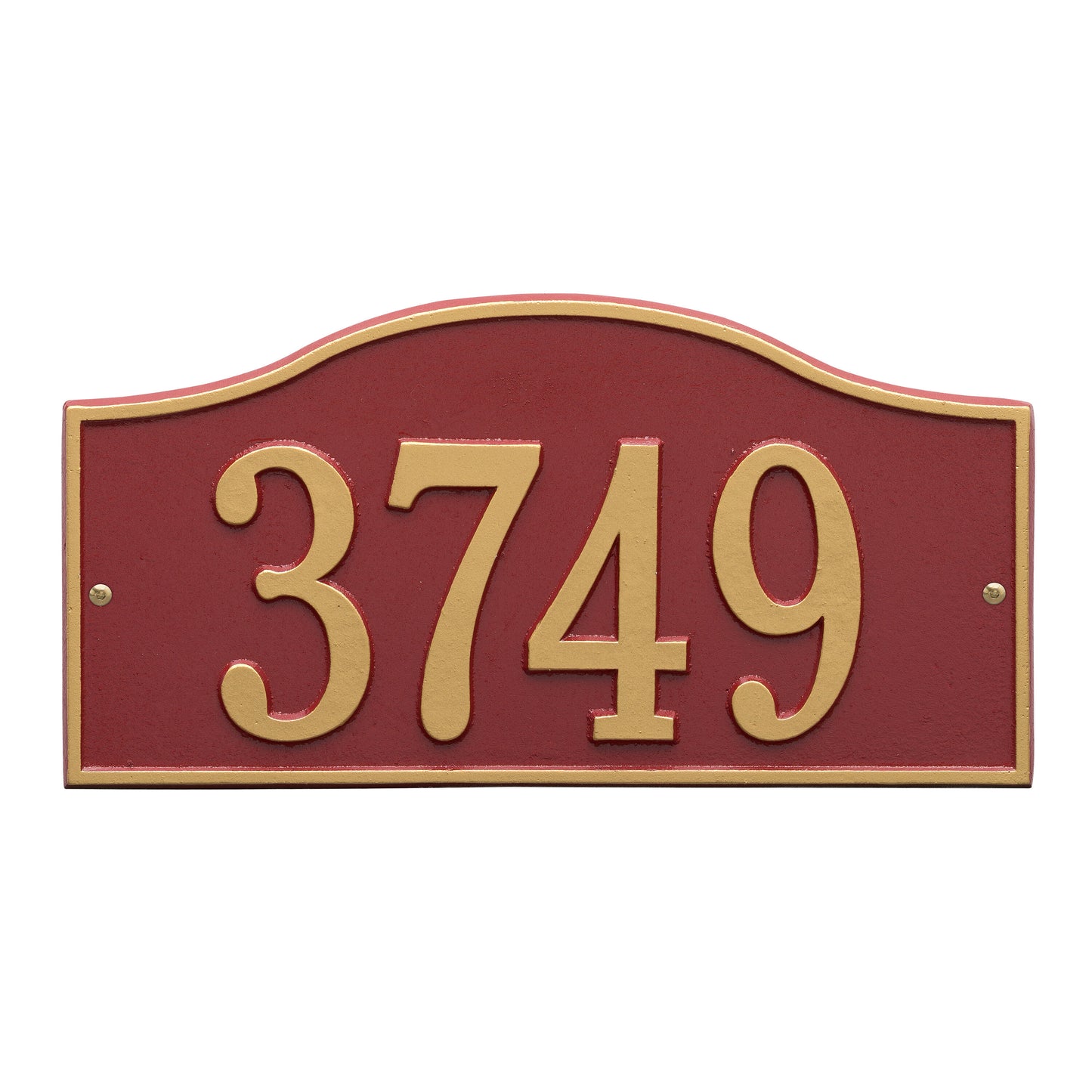 Whitehall Products Rolling Hills Standard Wall Plaque One Line White/gold