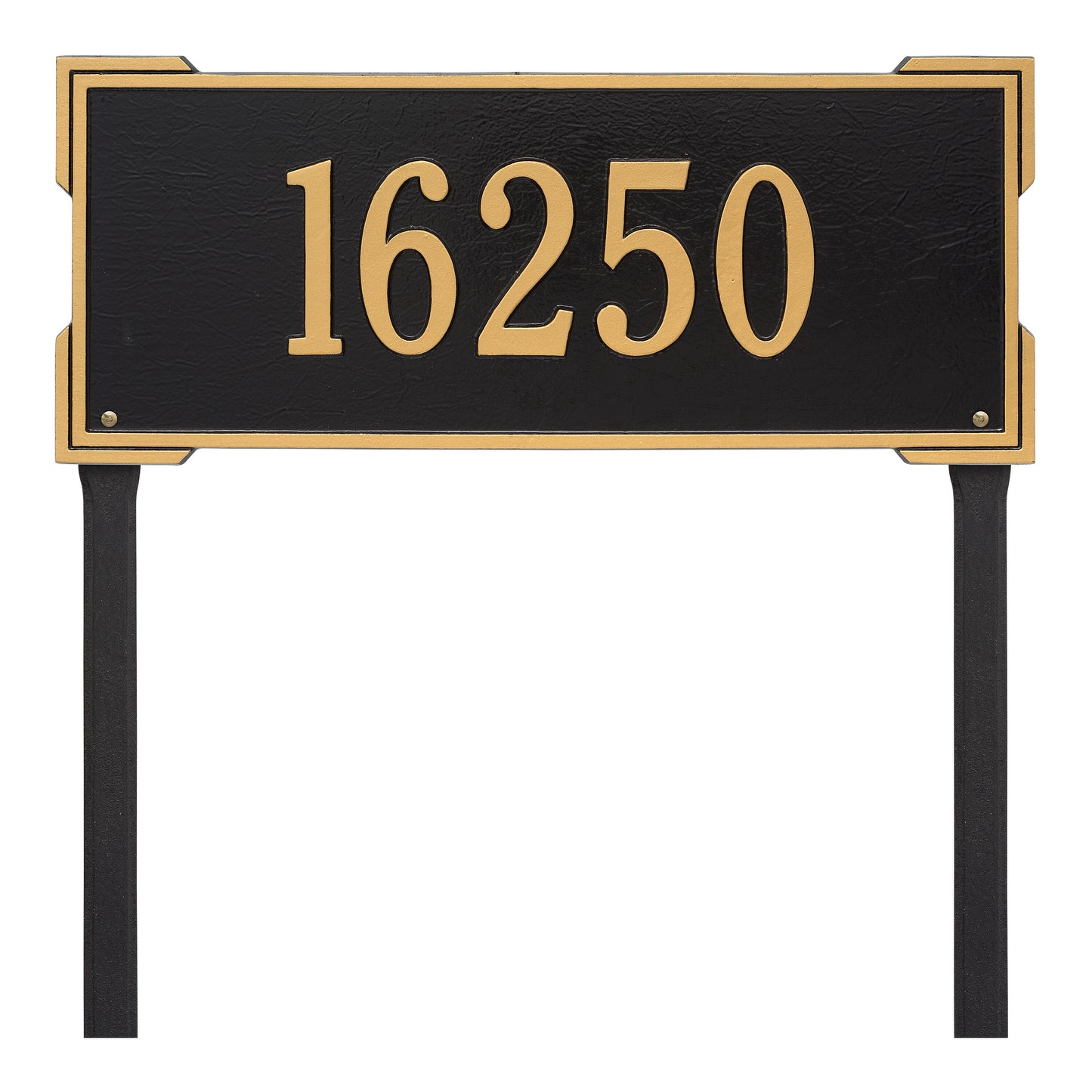 Whitehall Products Personalized Roanoke Estate Lawn Plaque One Line Black/silver