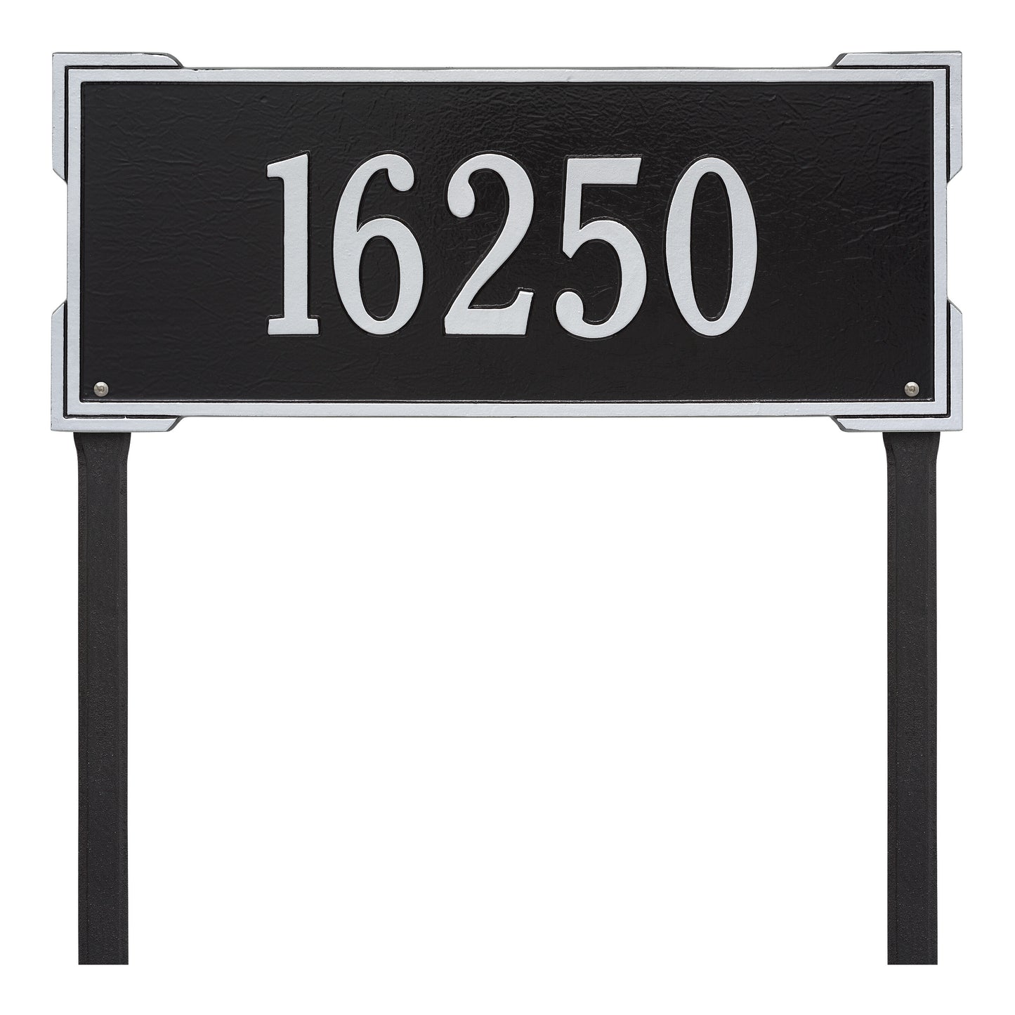 Whitehall Products Personalized Roanoke Estate Lawn Plaque One Line Black/white