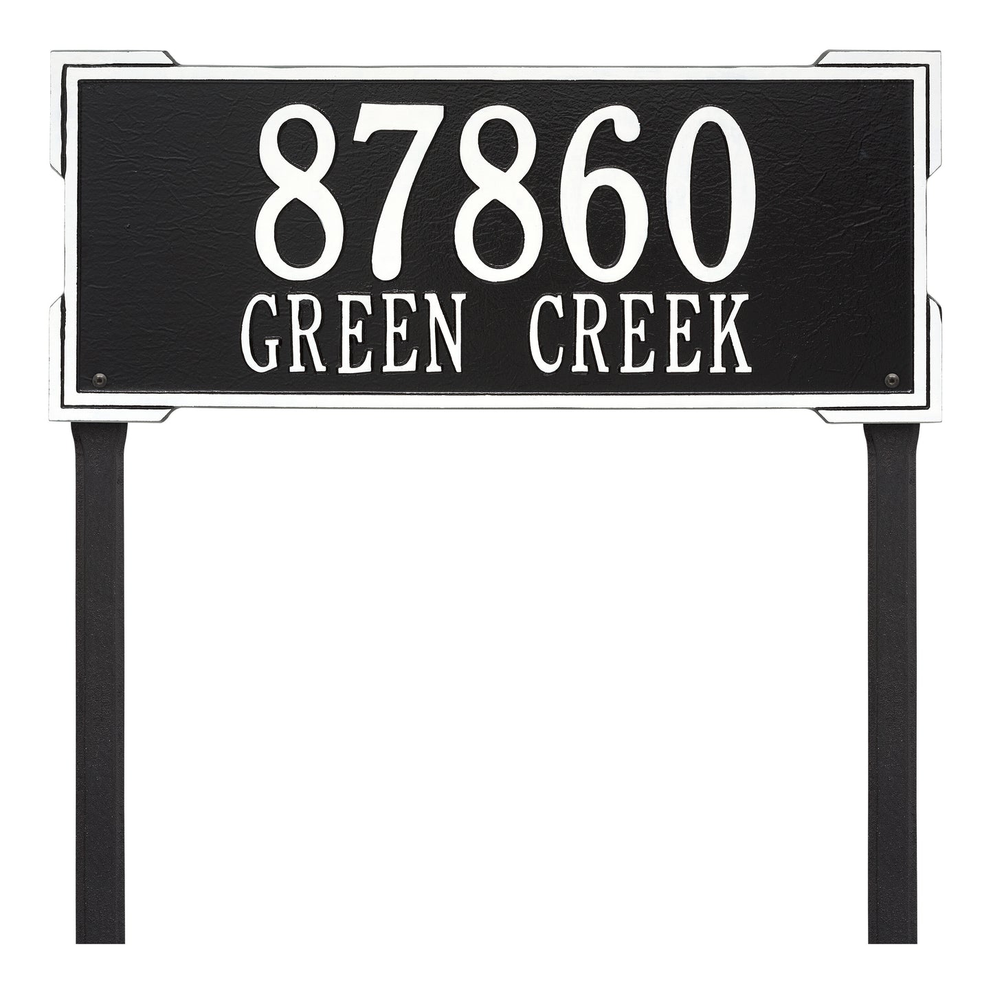 Whitehall Products Personalized Roanoke Estate Lawn Plaque Two Line Green/gold