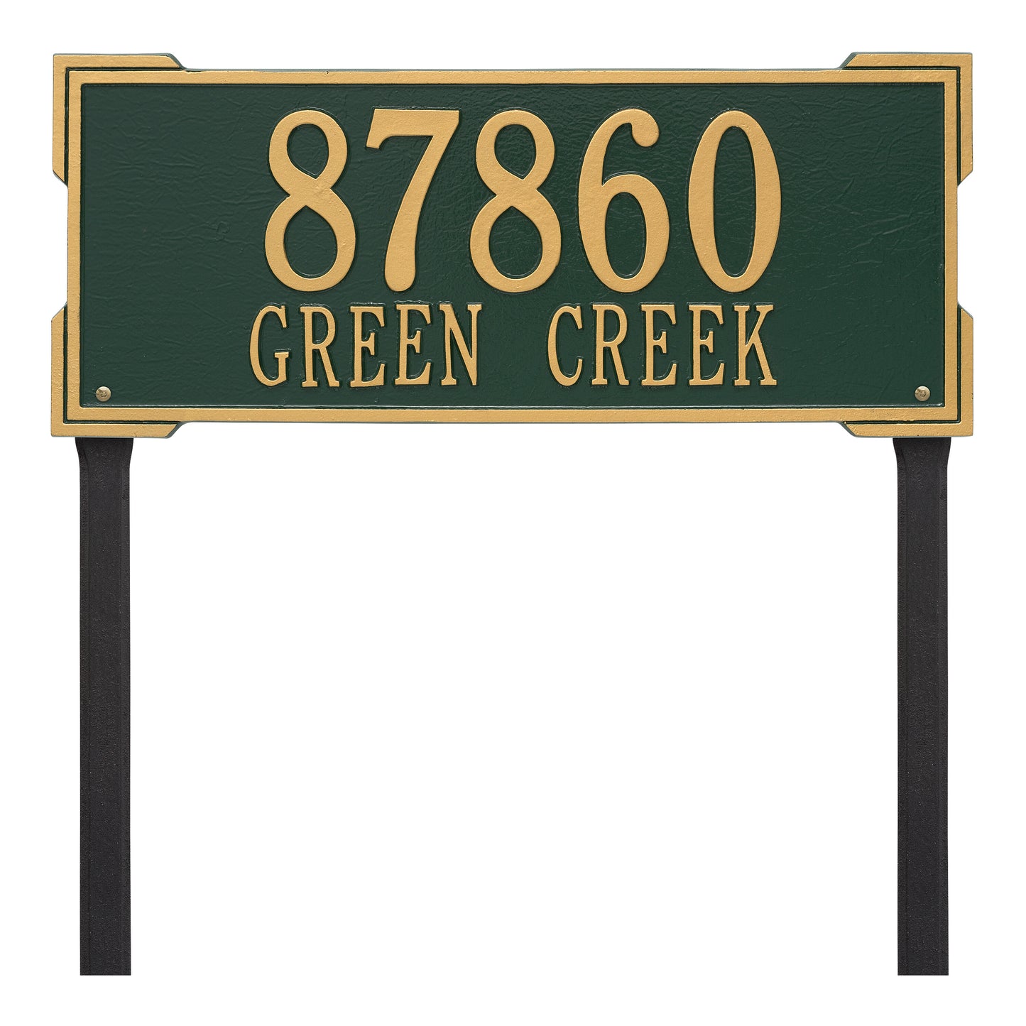 Whitehall Products Personalized Roanoke Estate Lawn Plaque Two Line Oil Rubbed Bronze