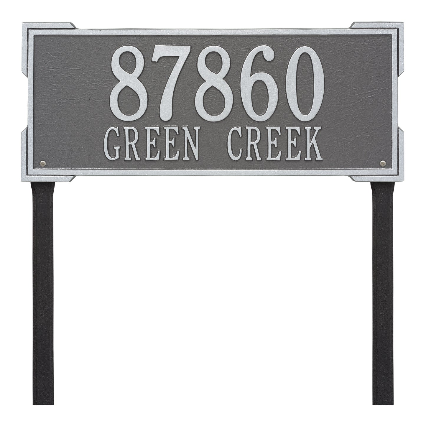 Whitehall Products Personalized Roanoke Estate Lawn Plaque Two Line Red/gold