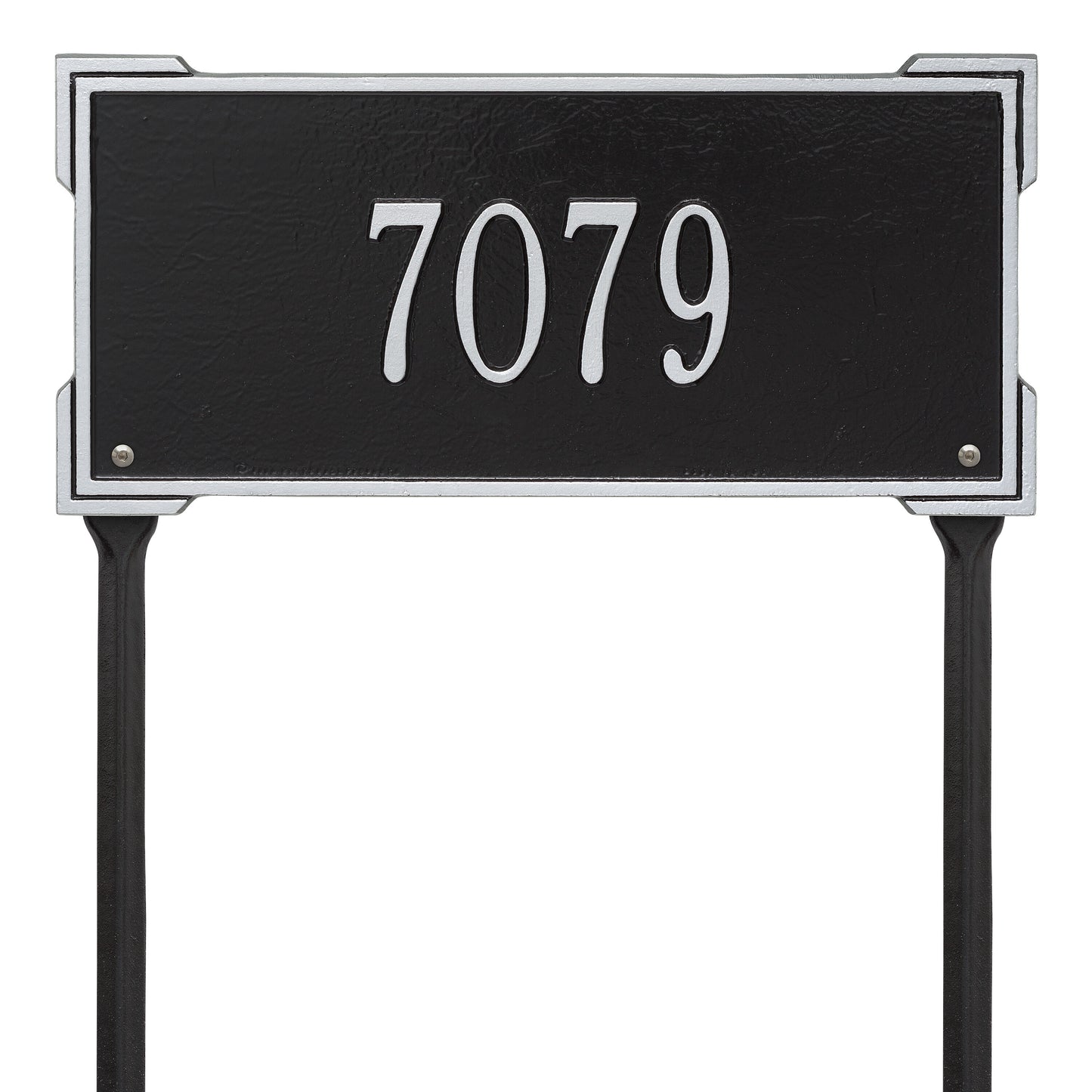 Whitehall Products Personalized Roanoke Standard Lawn Plaque One Line Black/white