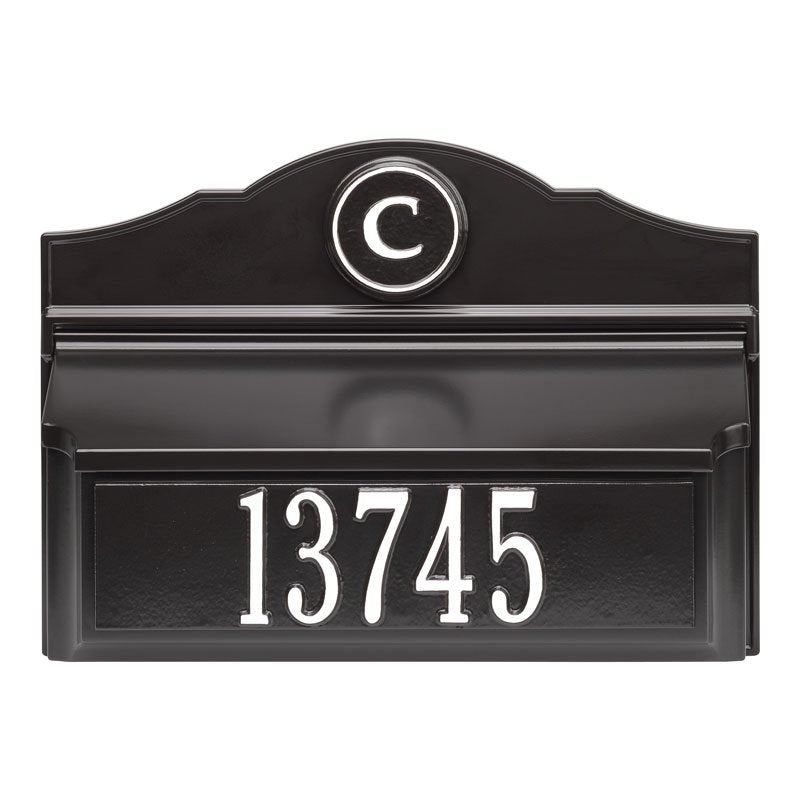 Whitehall Products Colonial Wall Mailbox Package 1 Bronze/gold