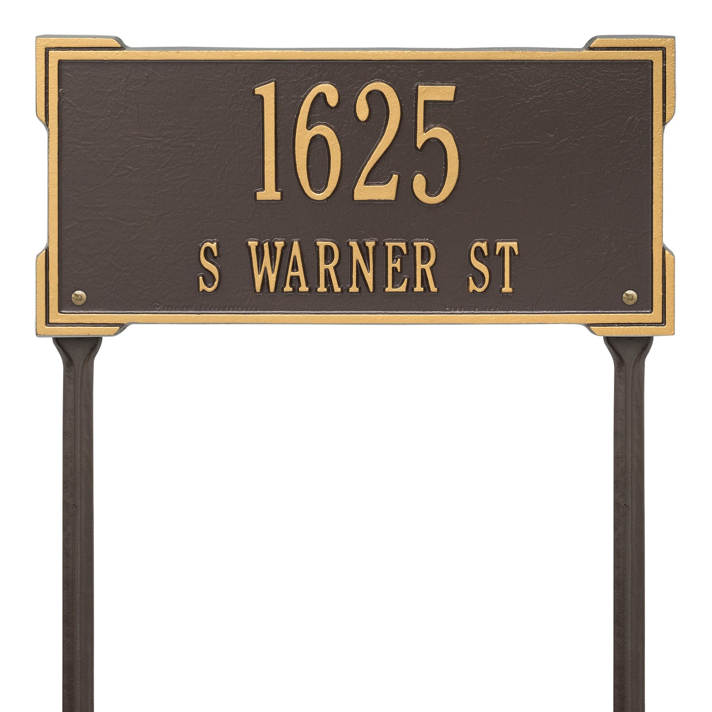 Whitehall Products Personalized Roanoke Standard Lawn Plaque Two Lines Pewter/silver