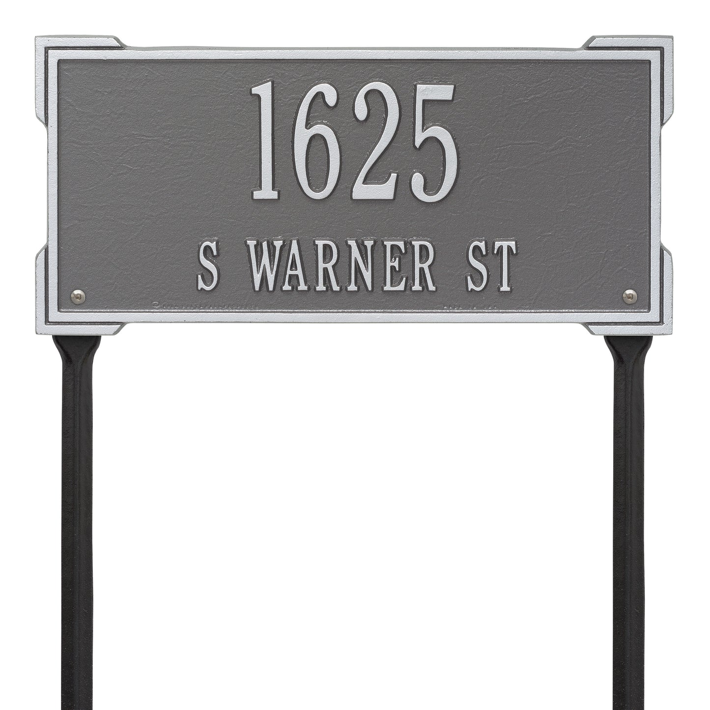 Whitehall Products Personalized Roanoke Standard Lawn Plaque Two Lines Red/gold