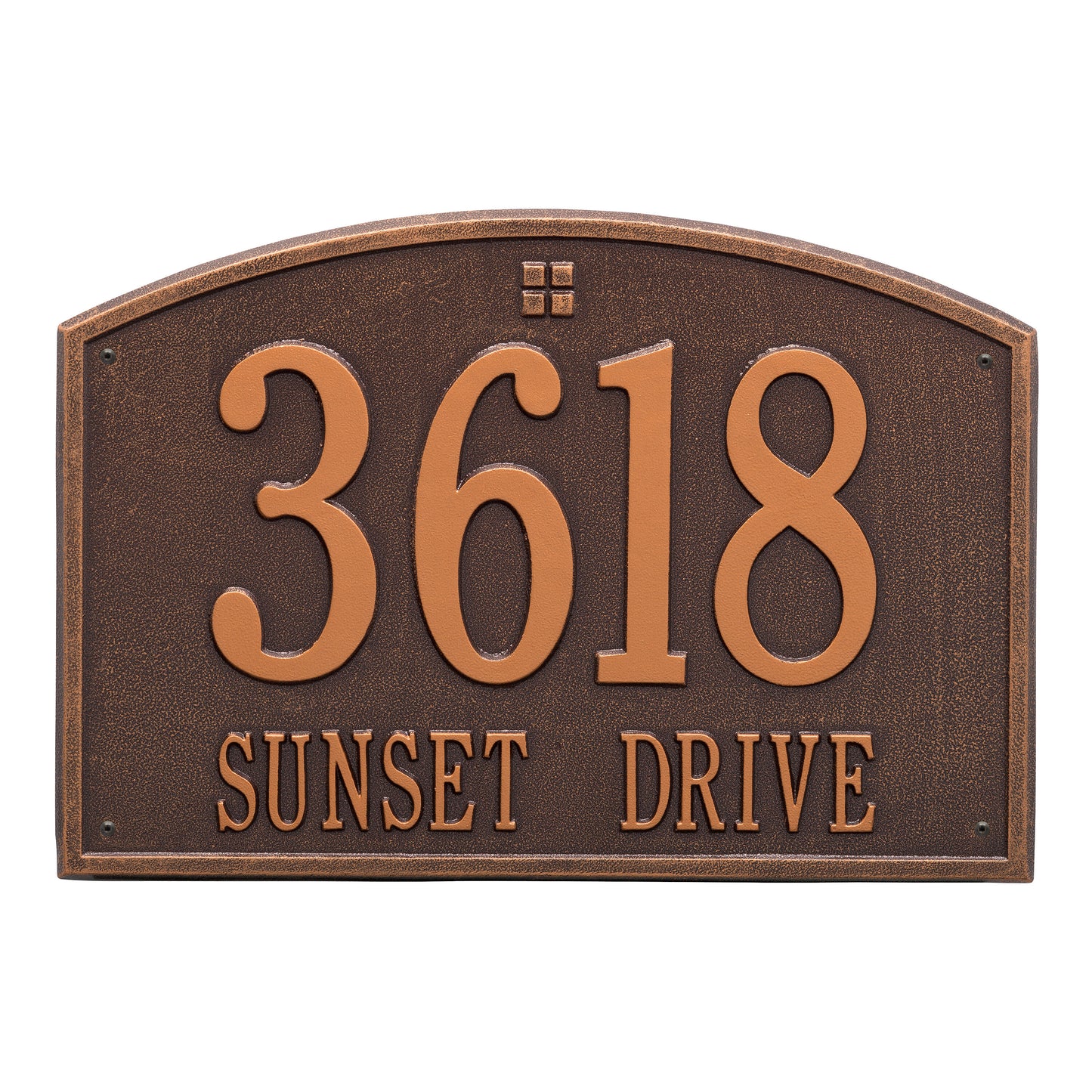 Whitehall Products Cape Charles Estate Wall Plaque Two Line Bronze/gold