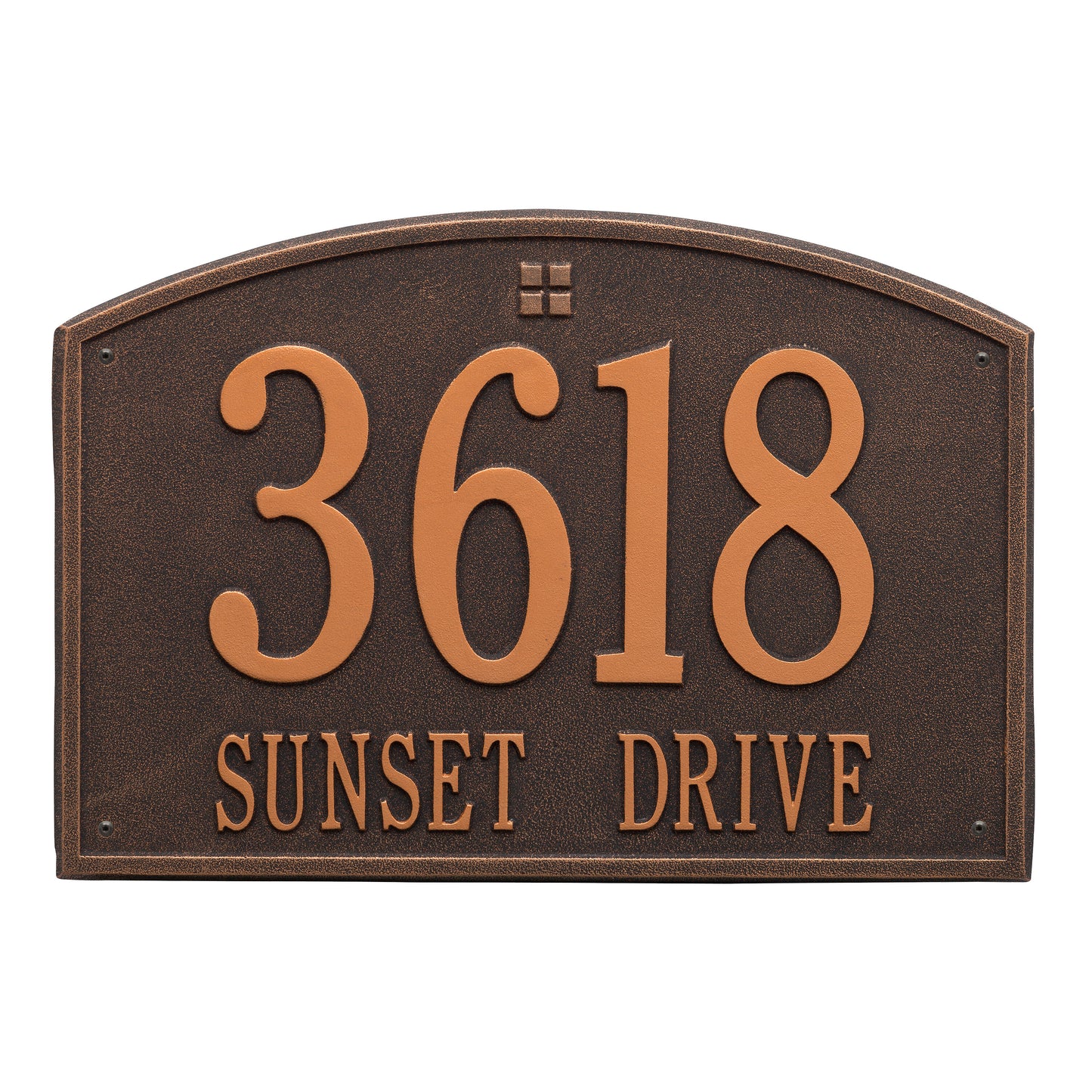 Whitehall Products Cape Charles Estate Wall Plaque Two Line Oil Rubbed Bronze