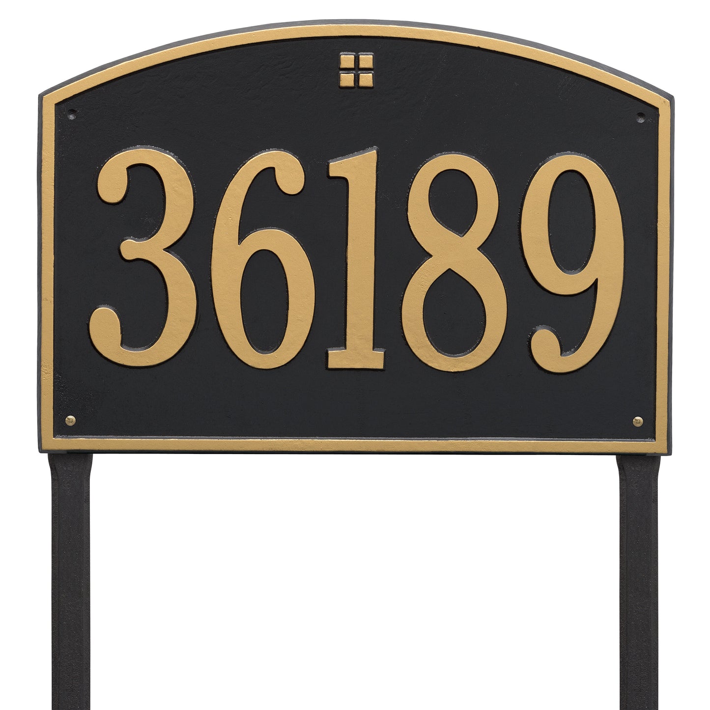 Whitehall Products Cape Charles Estate Lawn Plaque One Line Black/white