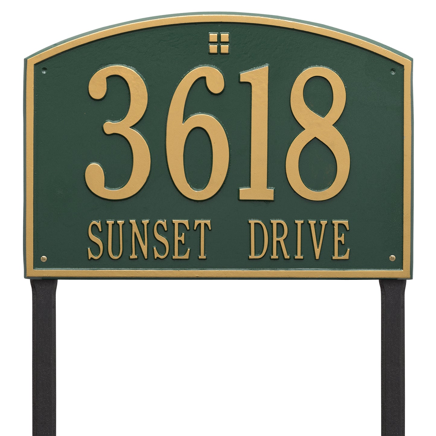 Whitehall Products Cape Charles Estate Lawn Plaque Two Line Red/gold