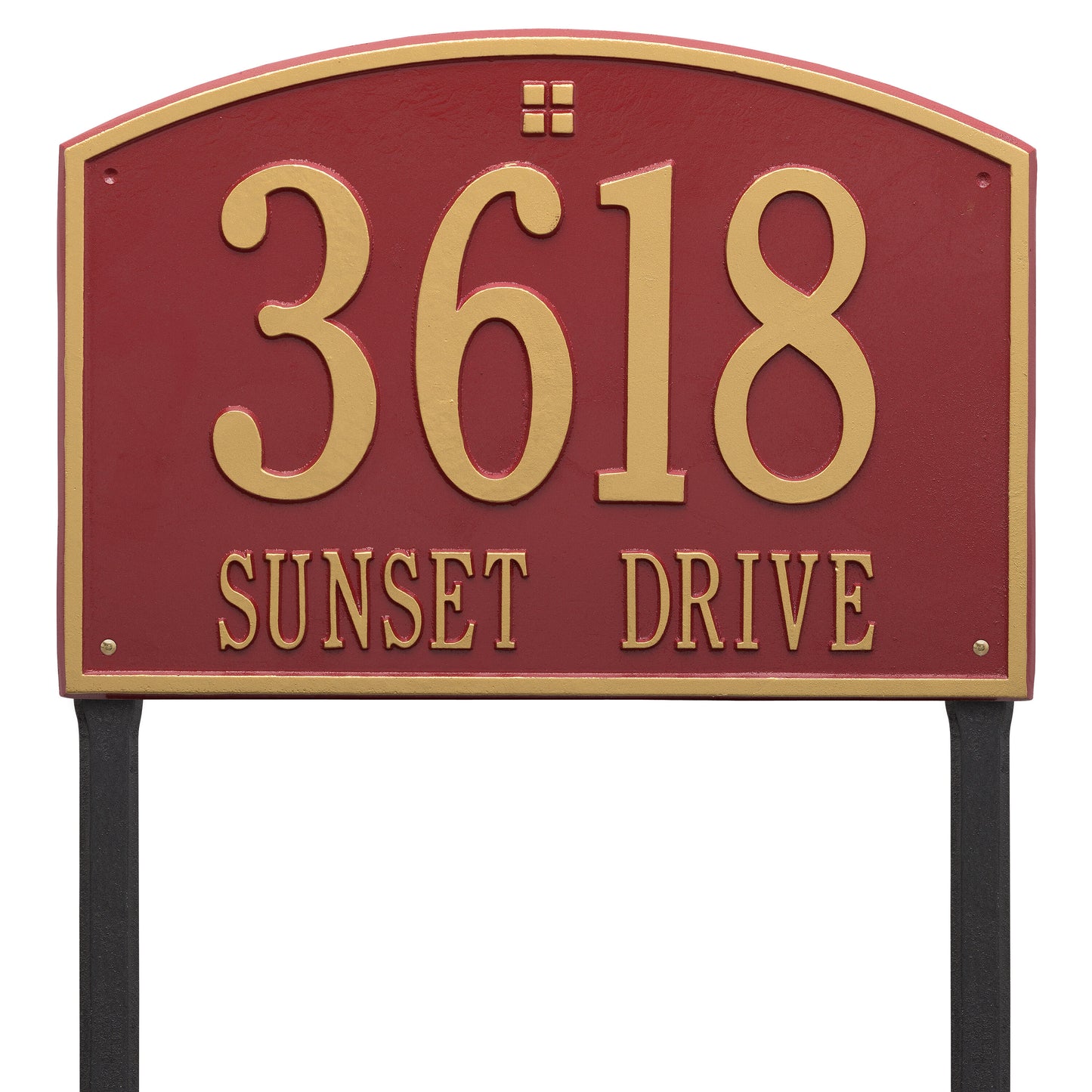 Whitehall Products Cape Charles Estate Lawn Plaque Two Line White/gold