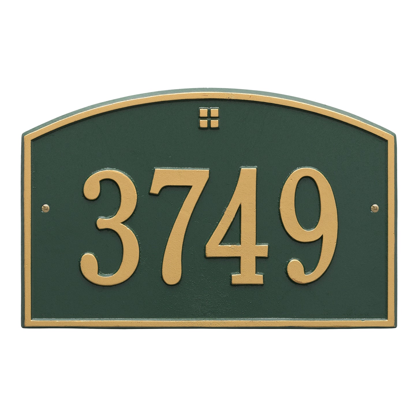 Whitehall Products Cape Charles Standard Wall Plaque One Line Red/gold