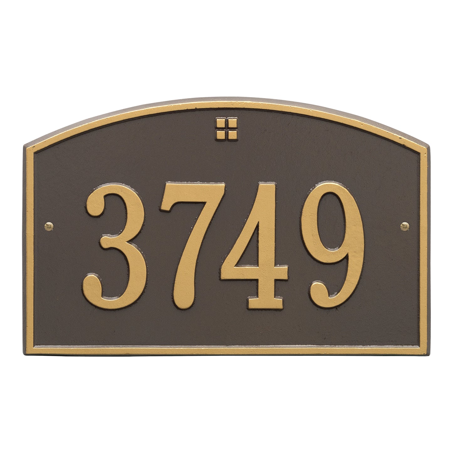 Whitehall Products Cape Charles Standard Wall Plaque One Line Black/gold