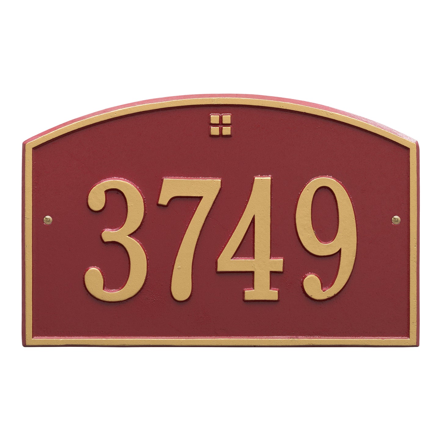 Whitehall Products Cape Charles Standard Wall Plaque One Line White/gold