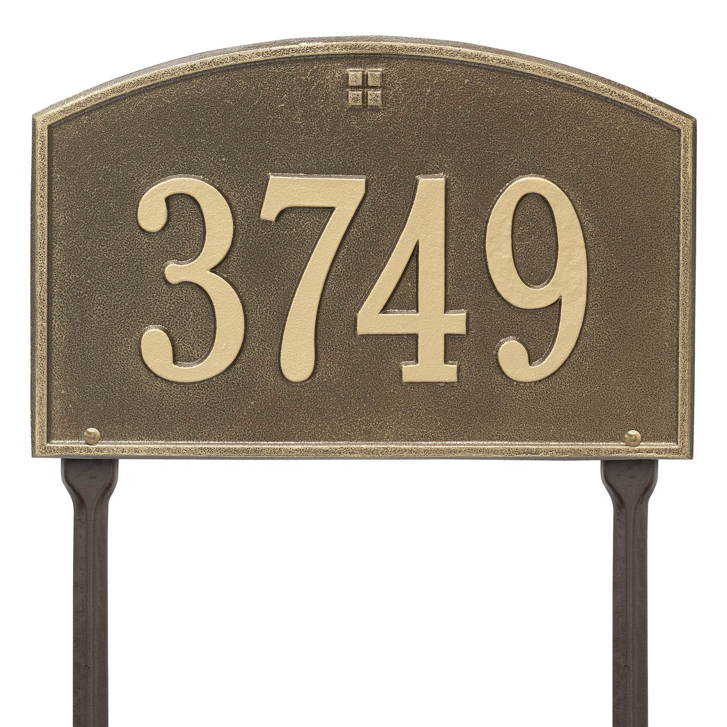 Whitehall Products Cape Charles Standard Lawn Plaque One Line Oil Rubbed Bronze