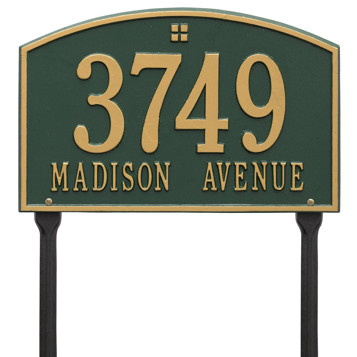 Whitehall Products Cape Charles Standard Lawn Plaque Two Line Black/gold