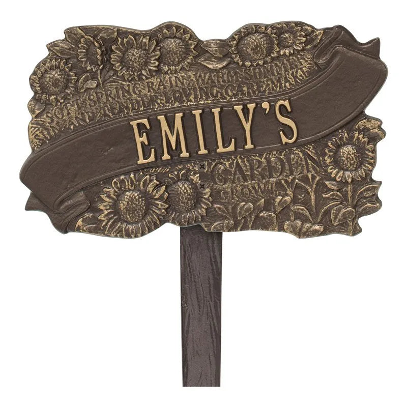 Whitehall Products Tlc Garden Personalized Lawn Plaque One Line
