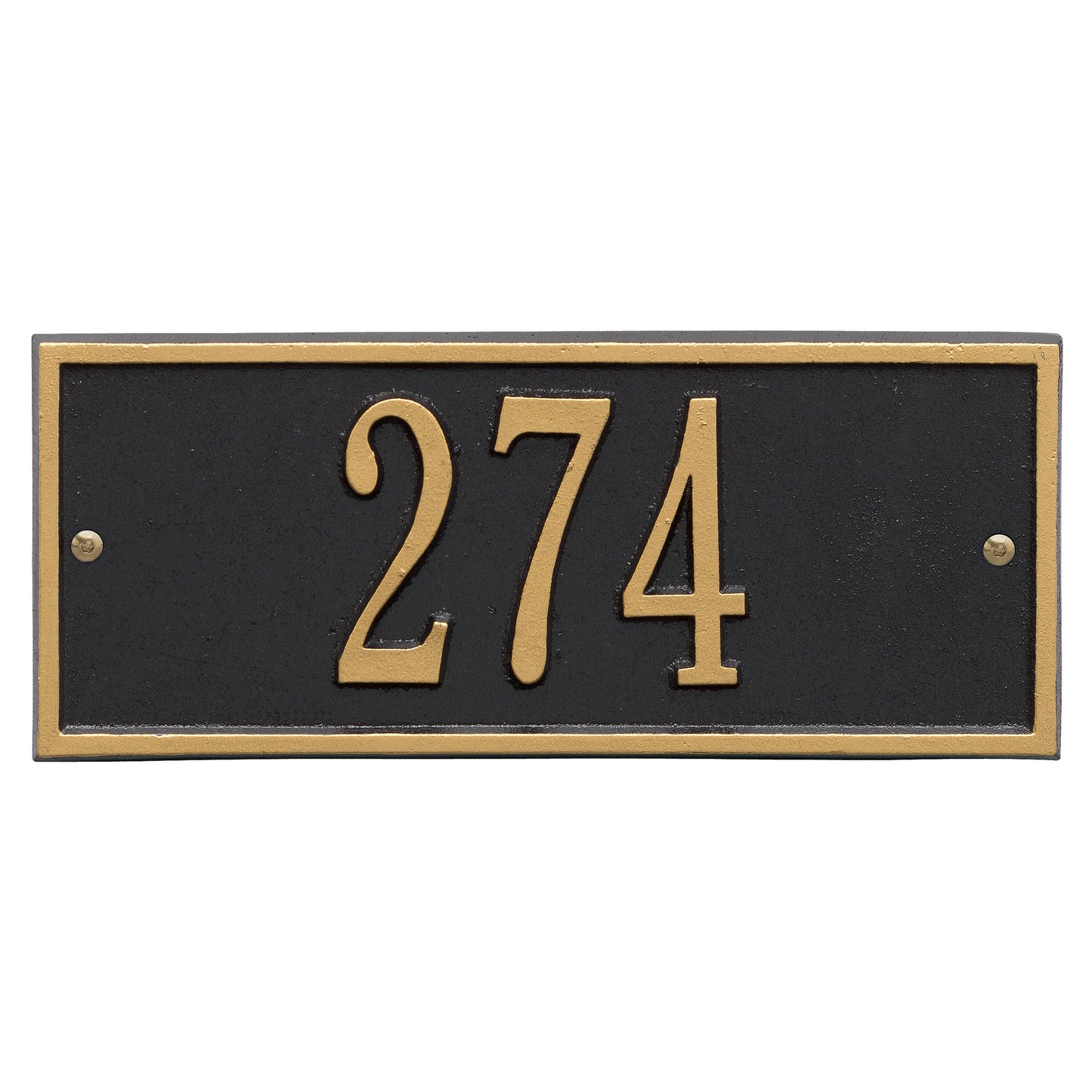 Whitehall Products Hartford Mini Wall Plaque One Line Black/white