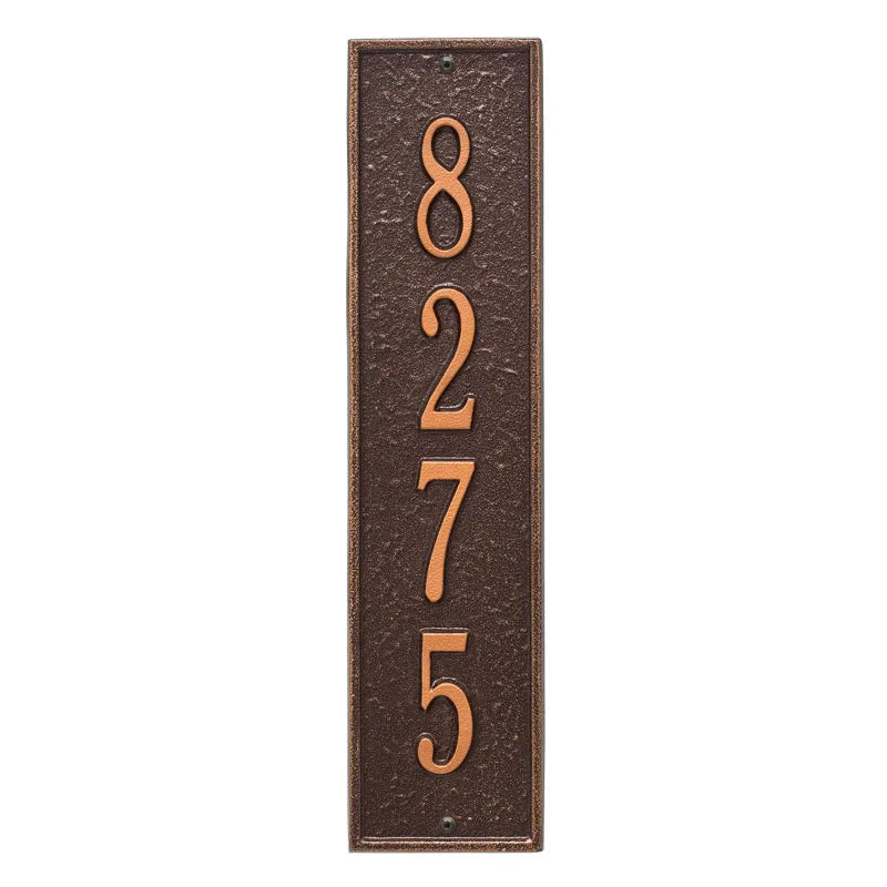 Whitehall Products Personalized Delaware Vertical Wall Plaque Black/gold