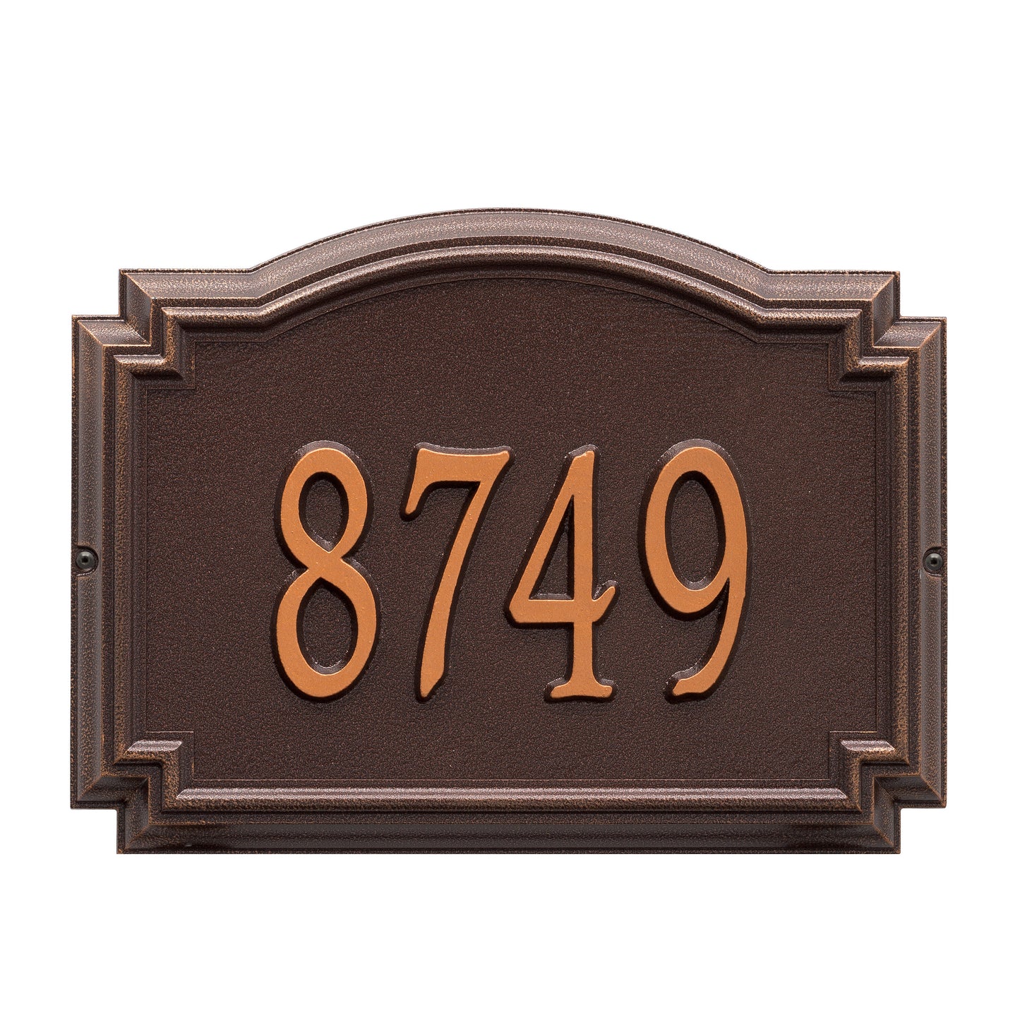 Whitehall Products Williamsburg Standard Wall Plaque One Line Bronze/gold