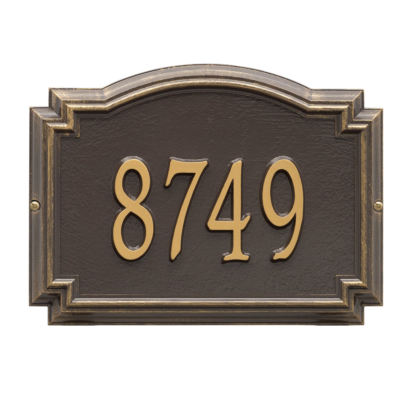 Whitehall Products Williamsburg Standard Wall Plaque One Line Pewter/silver