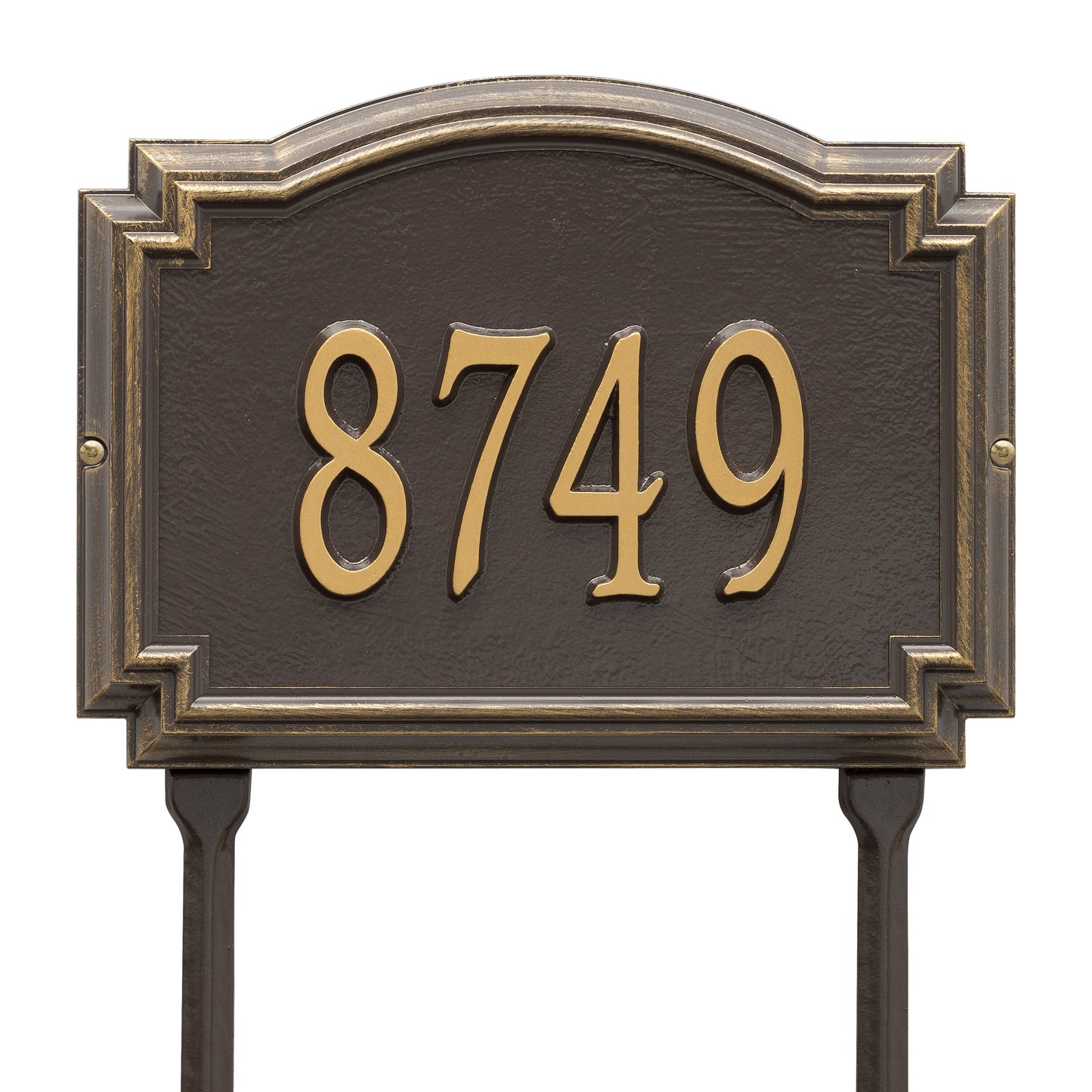 Whitehall Products Williamsburg Standard Lawn Plaque One Line Pewter/silver