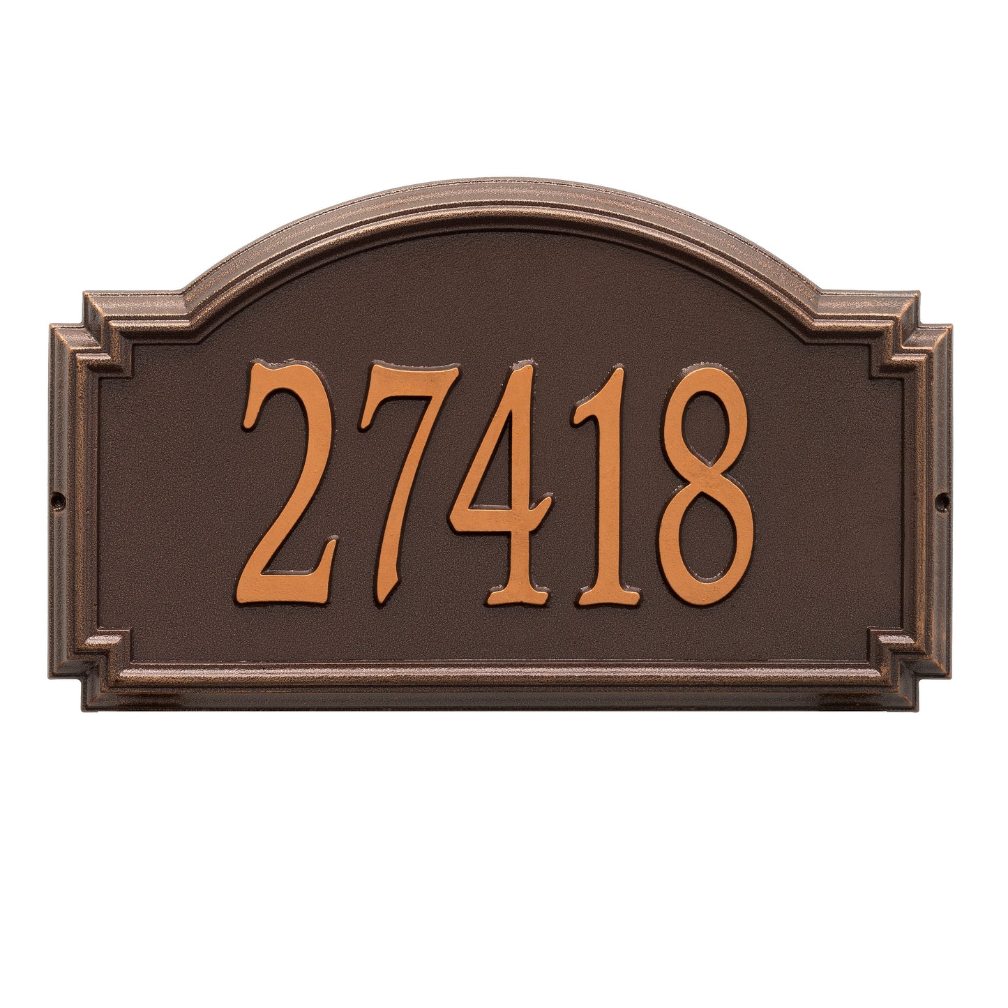 Whitehall Products Williamsburg Estate Wall Plaque One Line Bronze/gold
