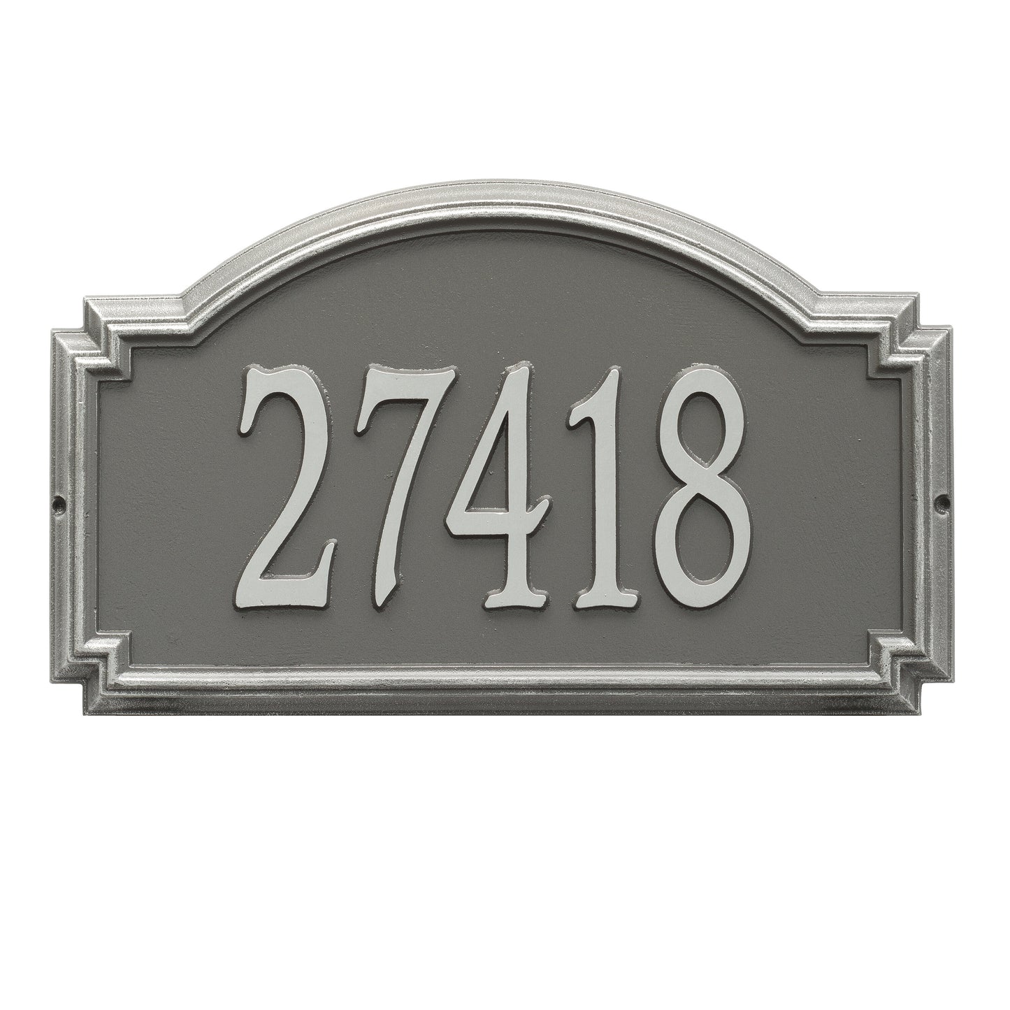 Whitehall Products Williamsburg Estate Wall Plaque One Line Black/silver