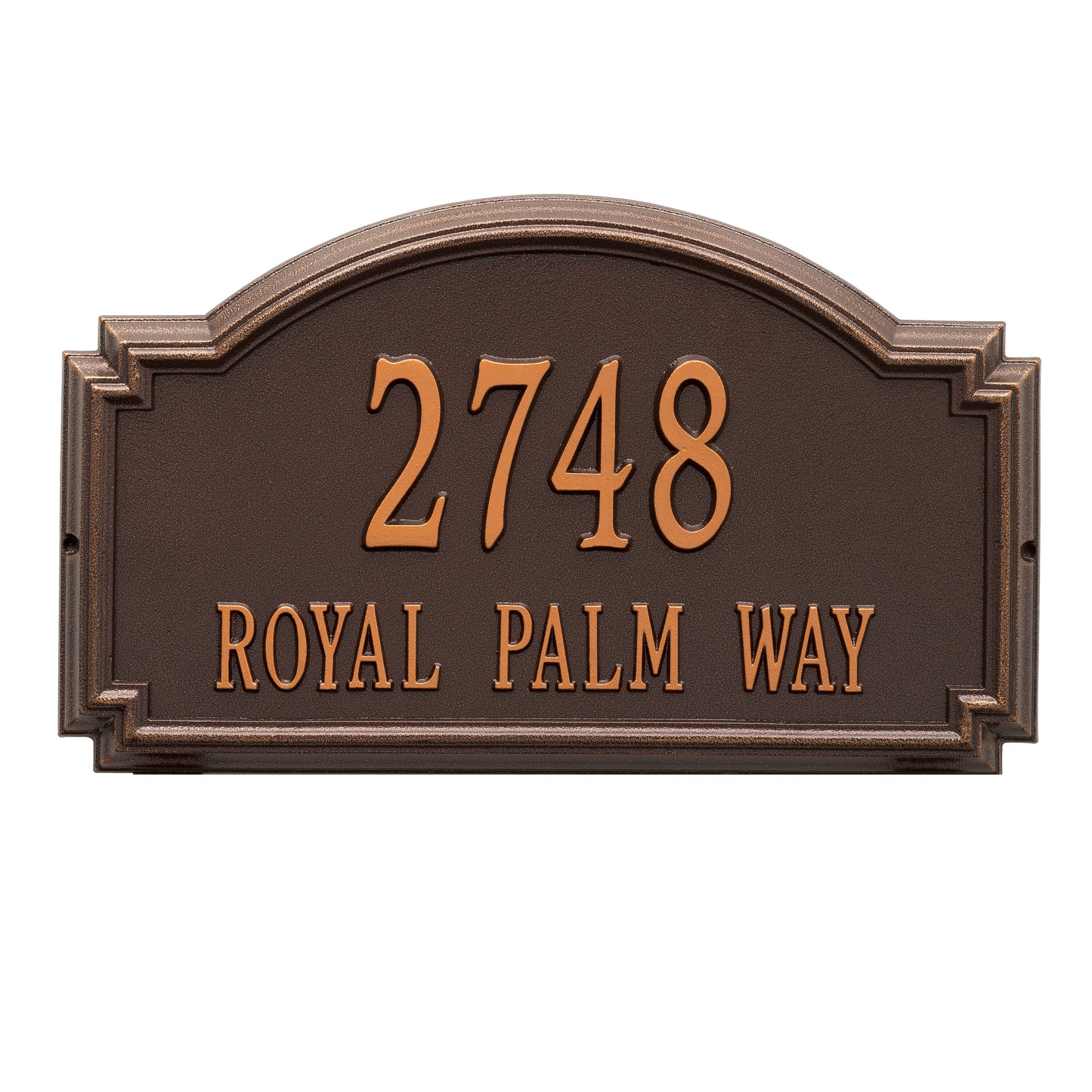 Whitehall Products Williamsburg Estate Wall Plaque Two Line Pewter/silver