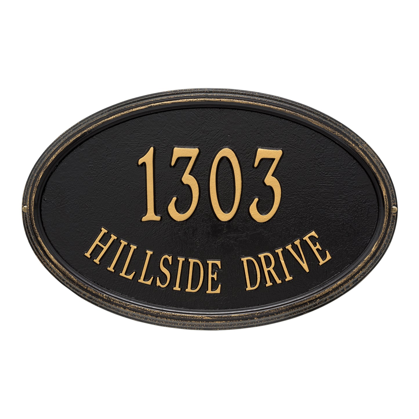 Whitehall Products Personalized Concord Oval Estate Wall Plaque Two Line Antique Copper