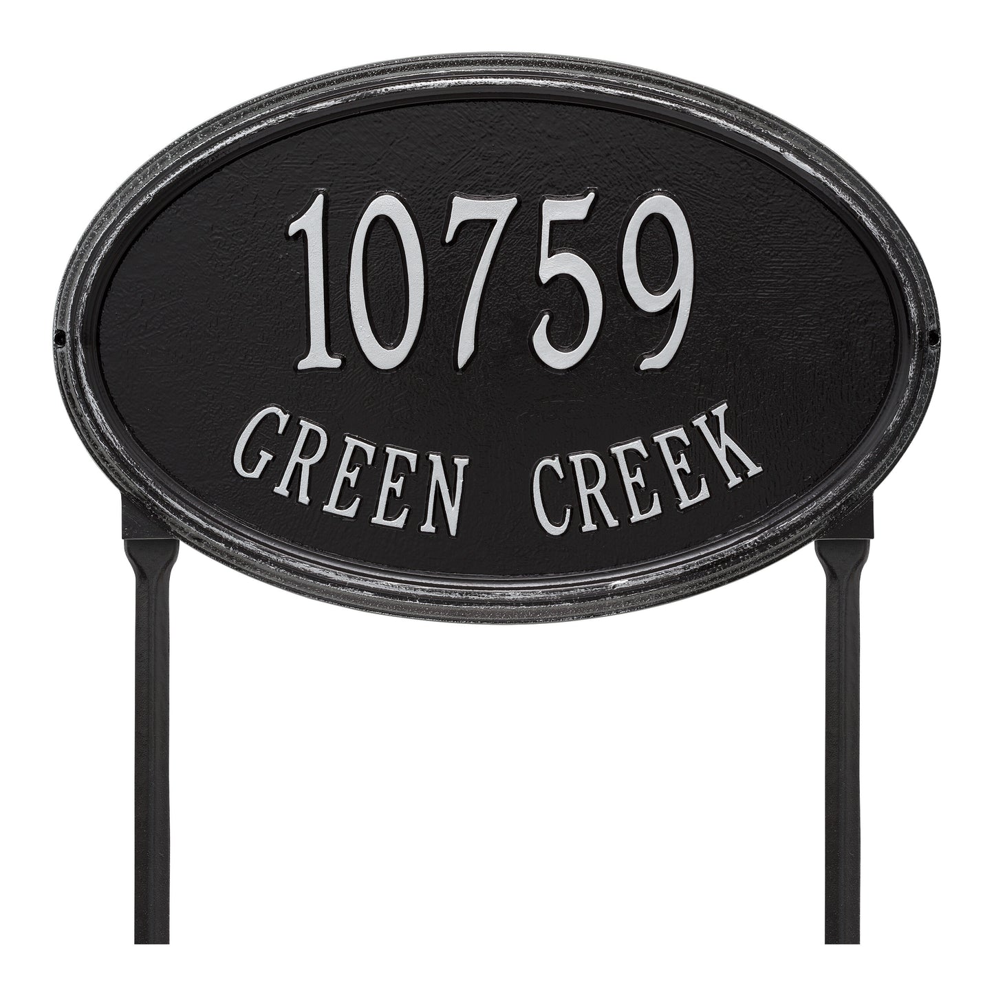 Whitehall Products Personalized Concord Oval Estate Lawn Plaque Two Line Bronze/verdigris