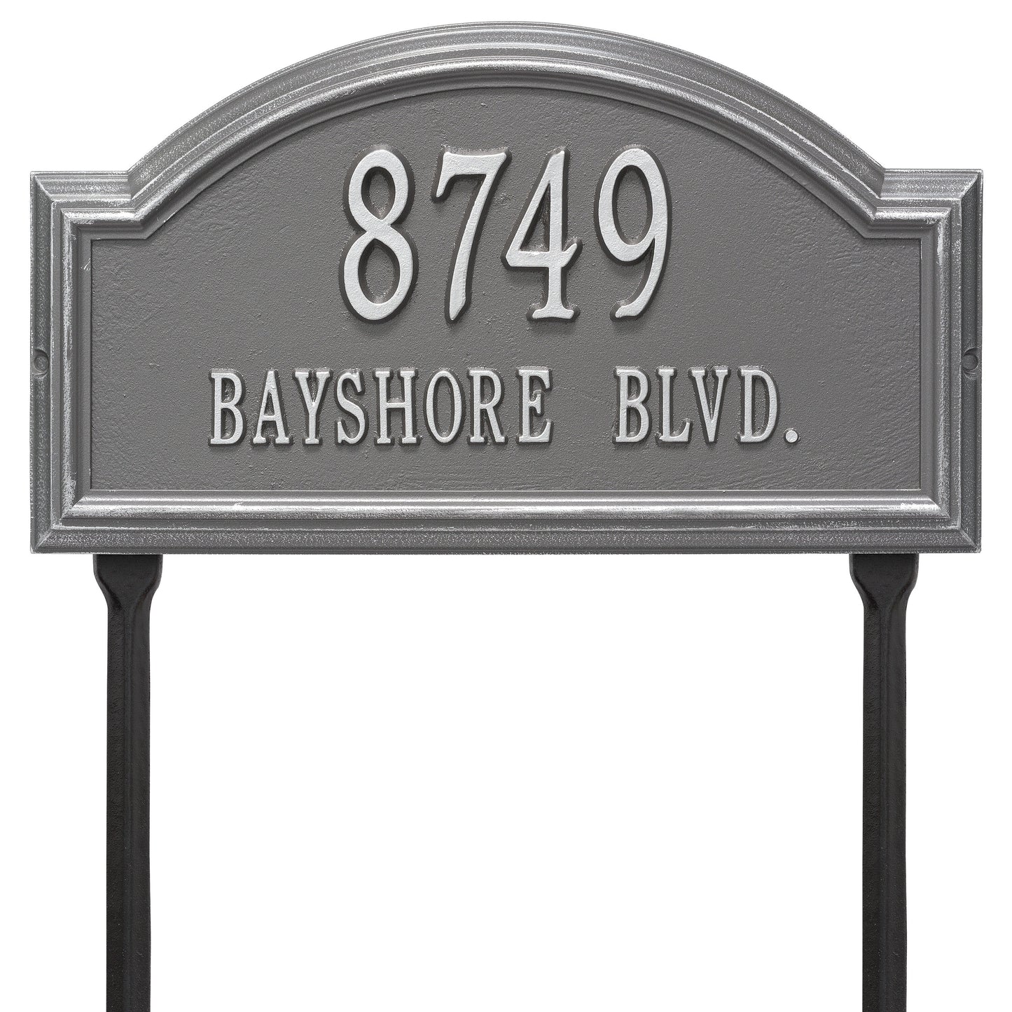 Whitehall Products Providence Arch Standard Lawn Plaque Two Line