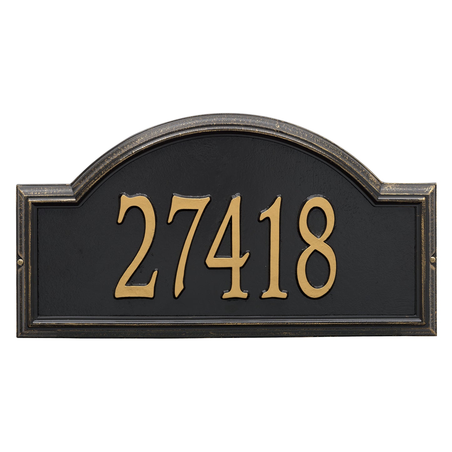 Whitehall Products Providence Arch Estate Wall Plaque One Line Black/silver