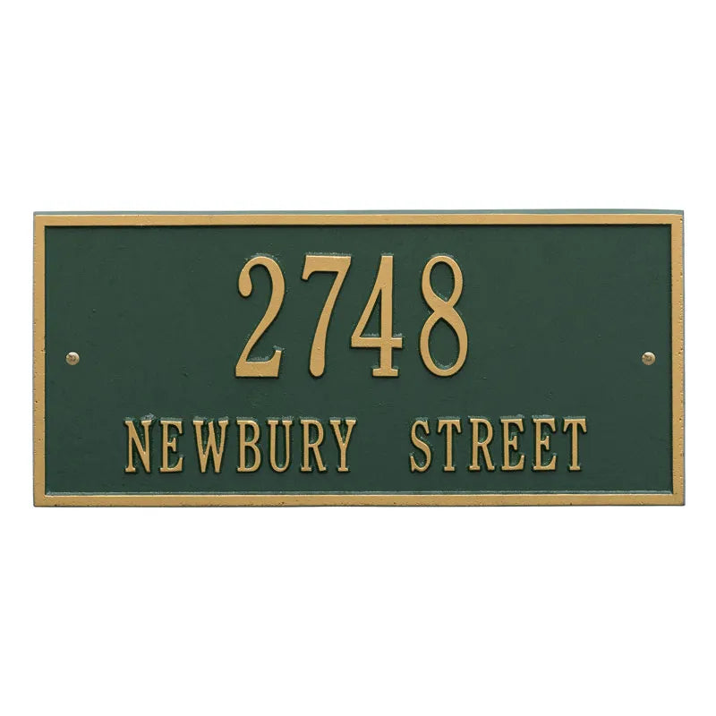 Whitehall Products Hartford Standard Wall Plaque Two Lines Bronze/gold