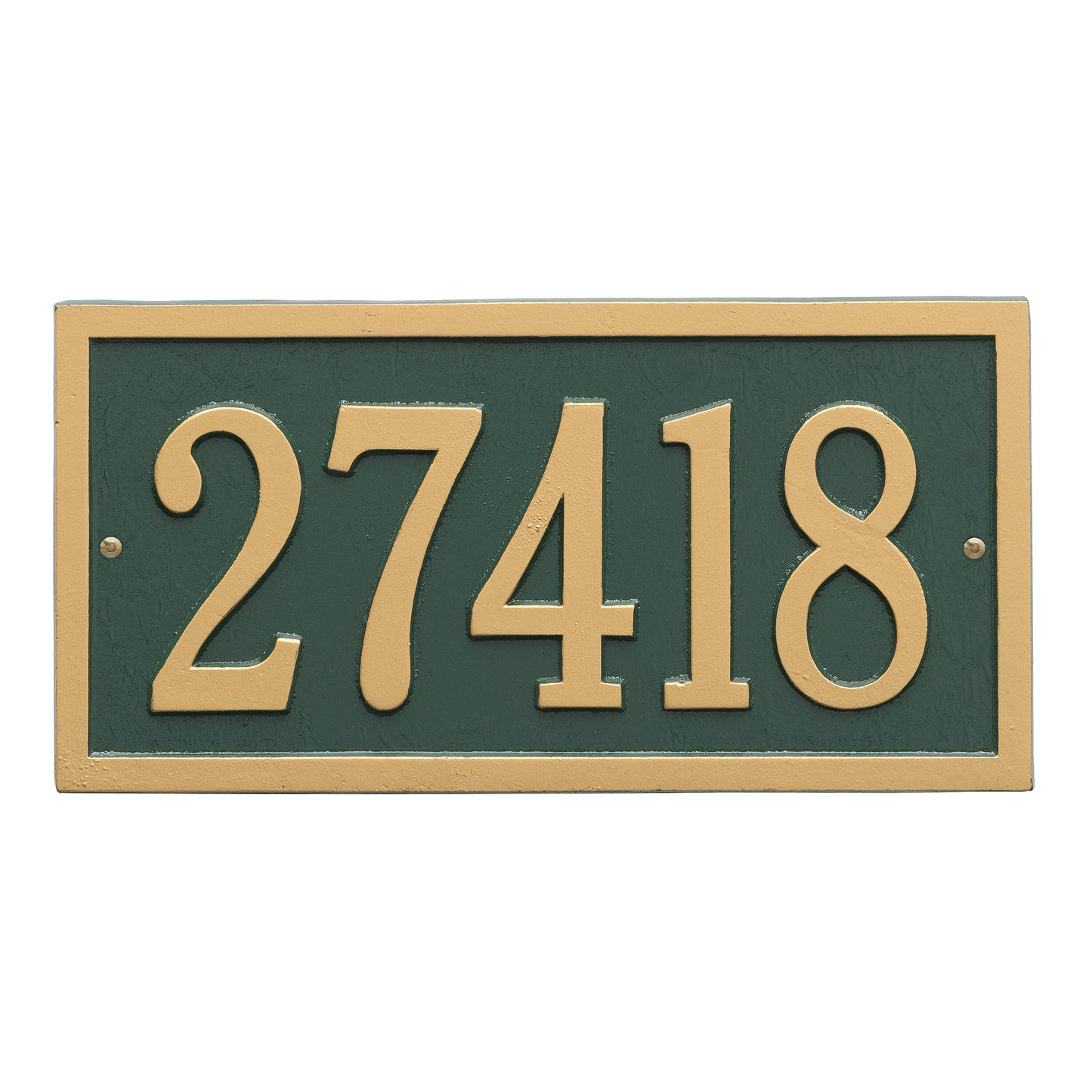 Whitehall Products Bismark Standard Wall Plaque One Line Red/gold