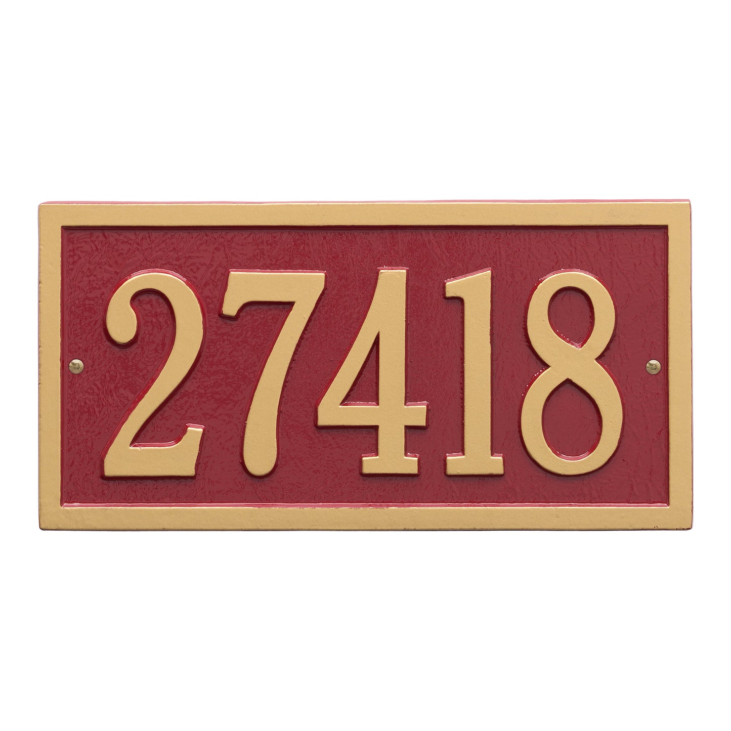 Whitehall Products Bismark Standard Wall Plaque One Line White/gold
