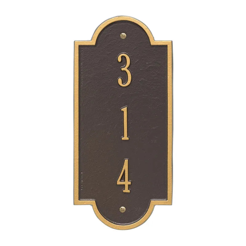 Whitehall Products Personalized Richmond Vertical Petite Wall Plaque One Line Pewter/silver
