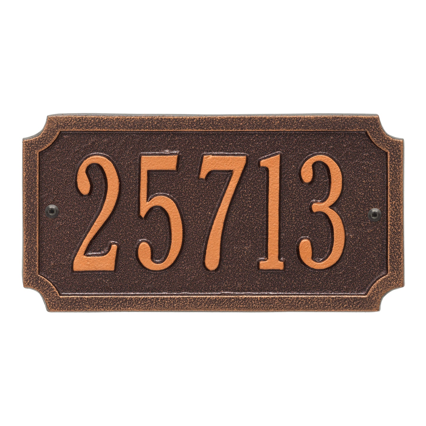 Whitehall Products Personalized Cut Corner Rectangle Standard Plaque One Line Black/gold