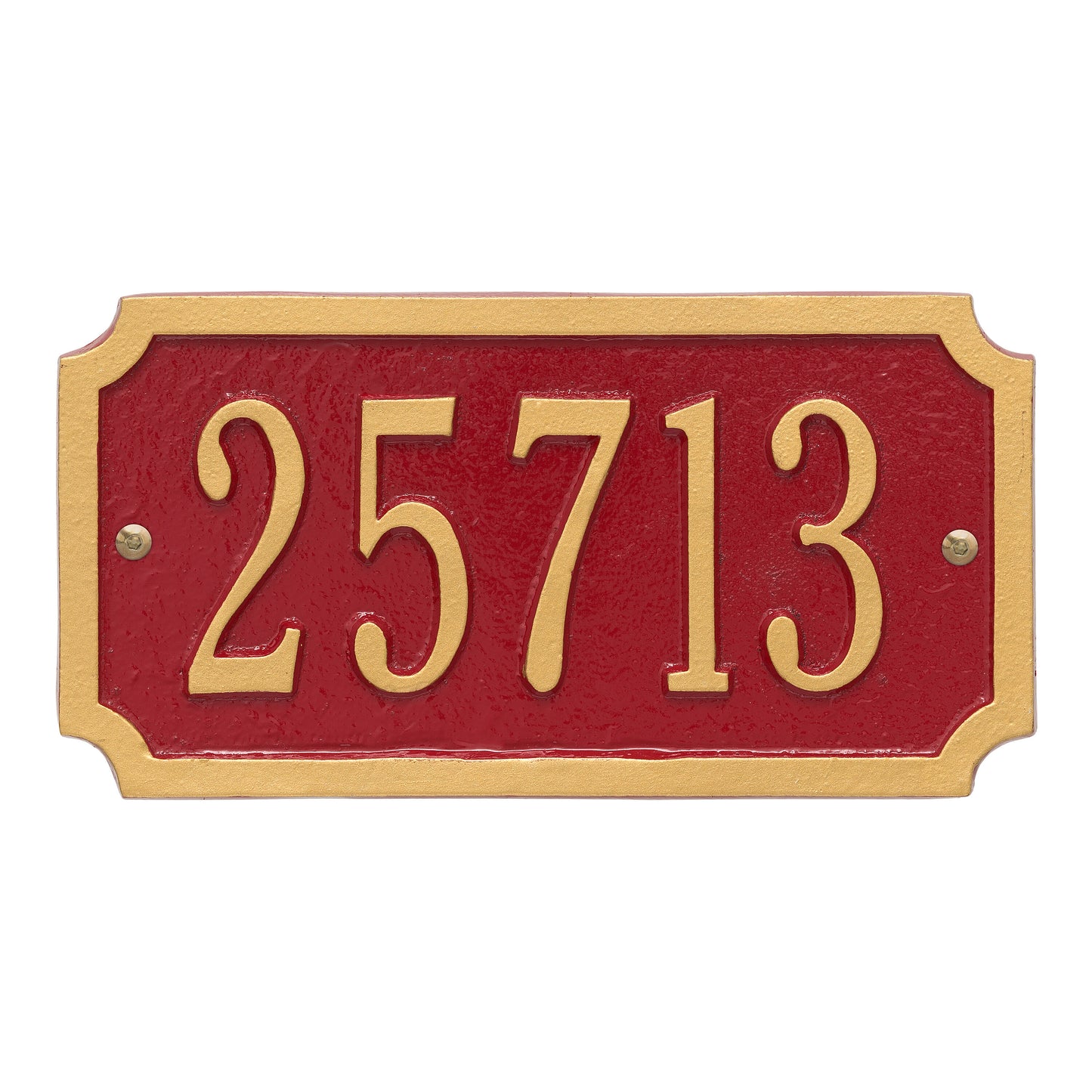 Whitehall Products Personalized Cut Corner Rectangle Standard Plaque One Line White/gold