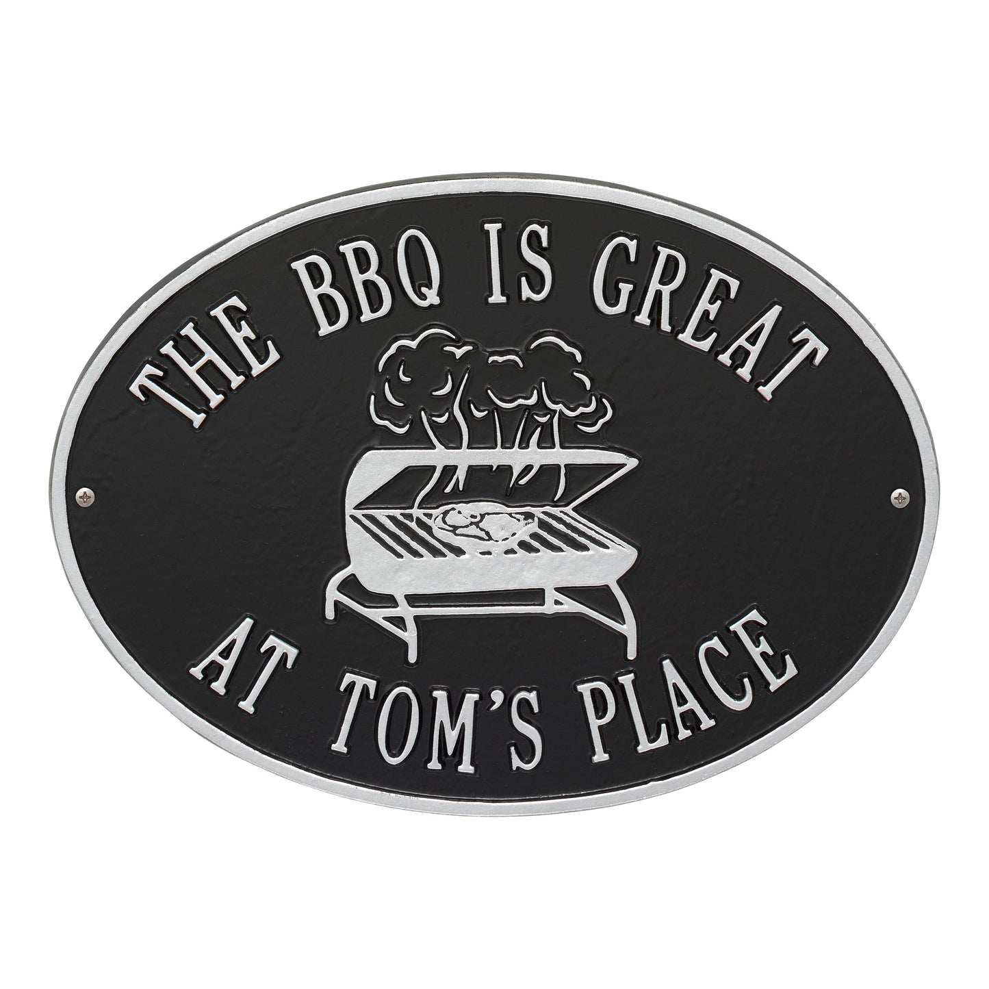 Whitehall Products Personalized Grill Plaque Two Lines Green/gold