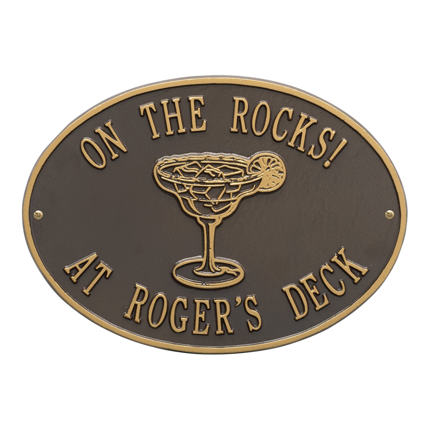 Whitehall Products Personalized Margarita Plaque Two Lines