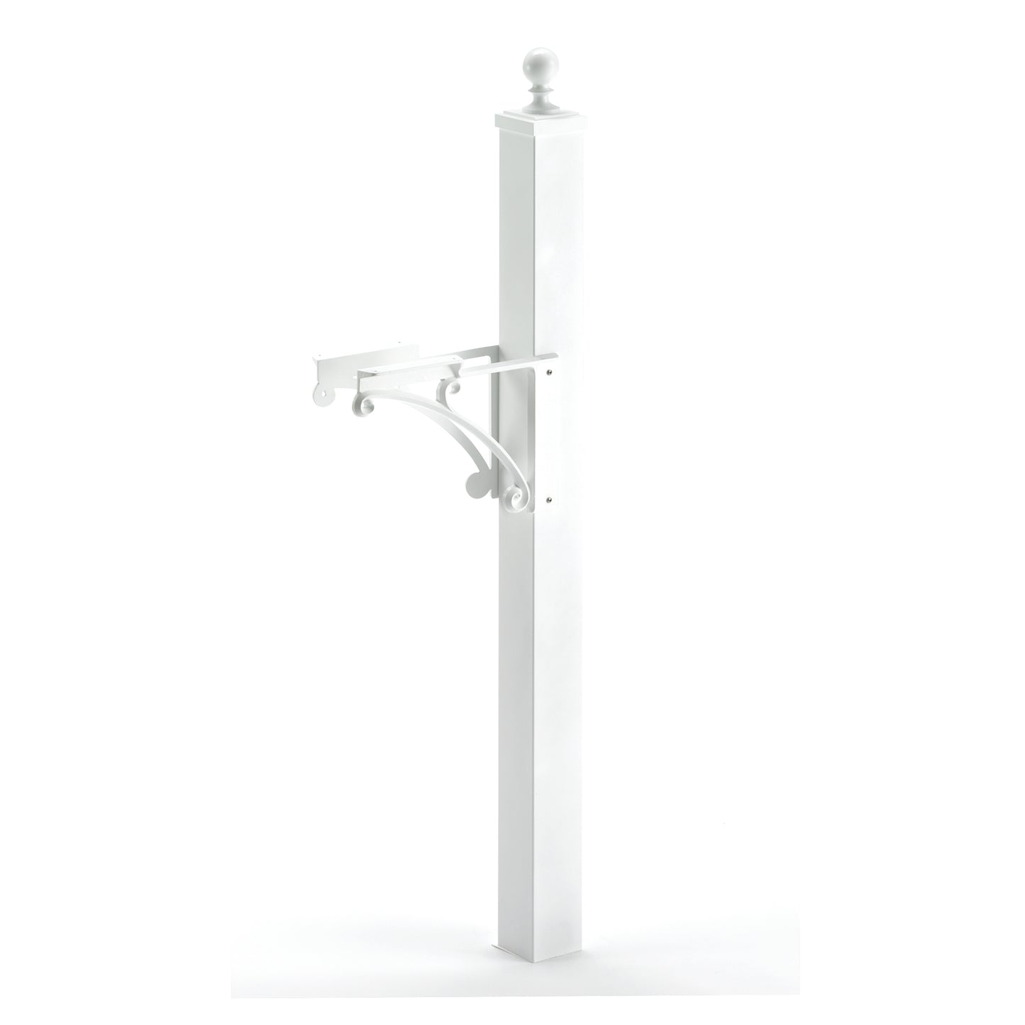 Whitehall Products Deluxe Mailbox Post Black