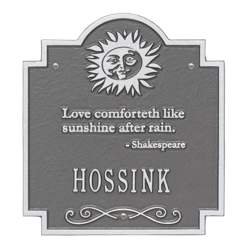 Whitehall Products Sun Poem Personalized Plaque - One Line - Rational Plaques
